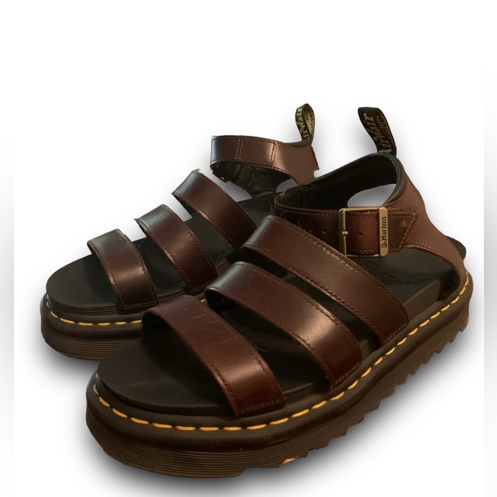 Dr. Martens 101 Smooth Leather Platform Ankle Brown Size 9 Womens